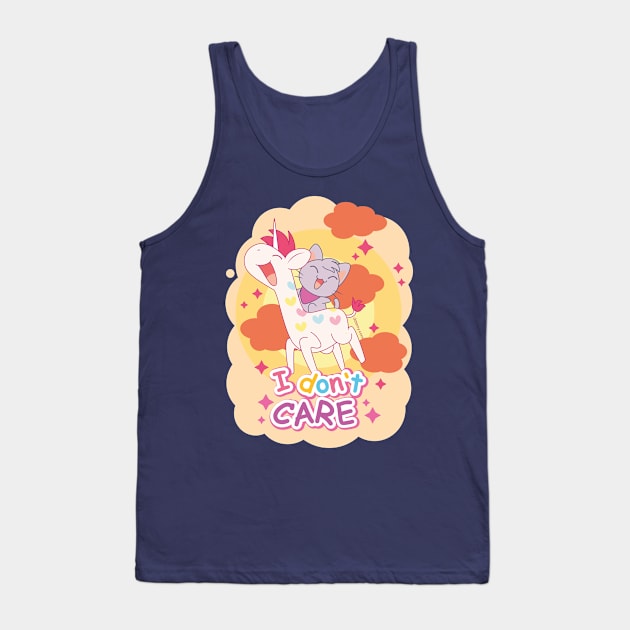 I Don't Care Tank Top by daieny